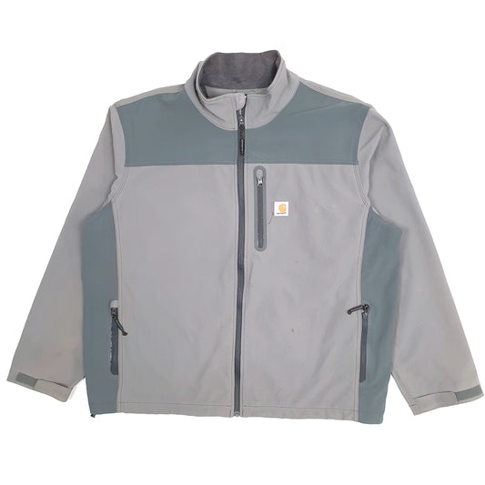 Mens Grey Carhartt Denwood Windbreaker Lightweight Coat