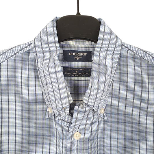 Mens Blue Dockers Short Sleeve Shirt