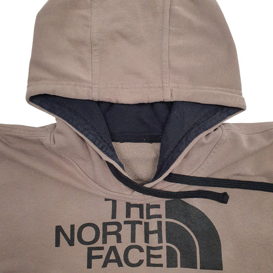 Mens Brown The North Face Spellout Hoodie Jumper