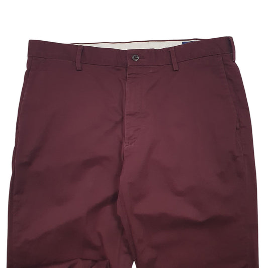 Mens Burgundy Polo Ralph Lauren Stretch Classic Fit Chino Trousers
