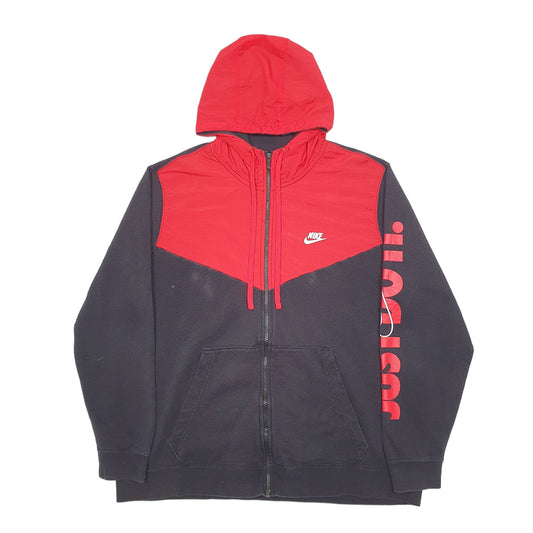 Mens Red Nike Full Zip Jumper