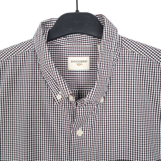 Mens White Dockers Long Sleeve Shirt