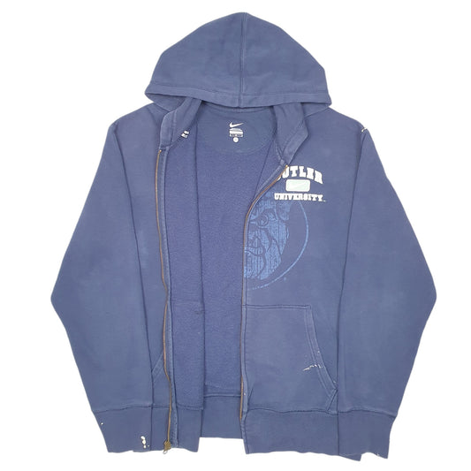 Mens Navy Nike Butler University USA Bulldogs Hoodie Full Zip Jumper