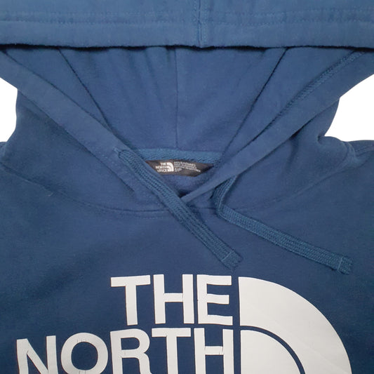 Mens Blue The North Face Spellout Hoodie Jumper