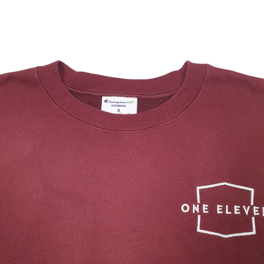 Mens Burgundy Champion One Eleven Crewneck Jumper