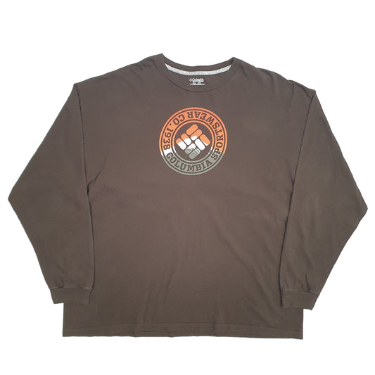 Mens Brown Columbia Sportswear Long Sleeve T Shirt