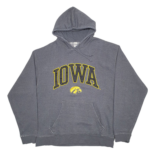 Mens Grey J.America Iowa State USA Spellout Hoodie Jumper
