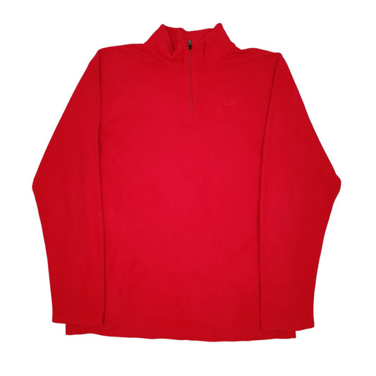 Womens Red Champion Quarter Zip Jumper
