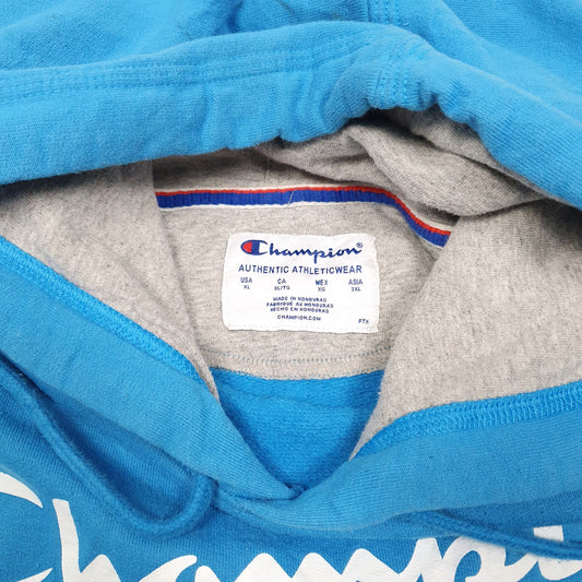 Mens Blue Champion Hoodie Jumper