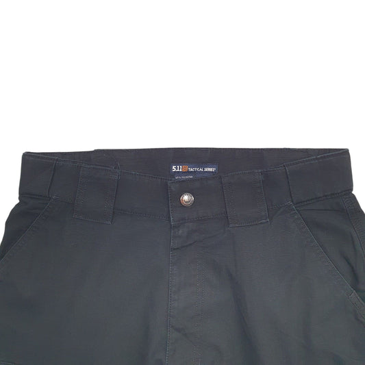 Mens Black 5.11 Tactical Stretch Fit Waist Cargo Trousers