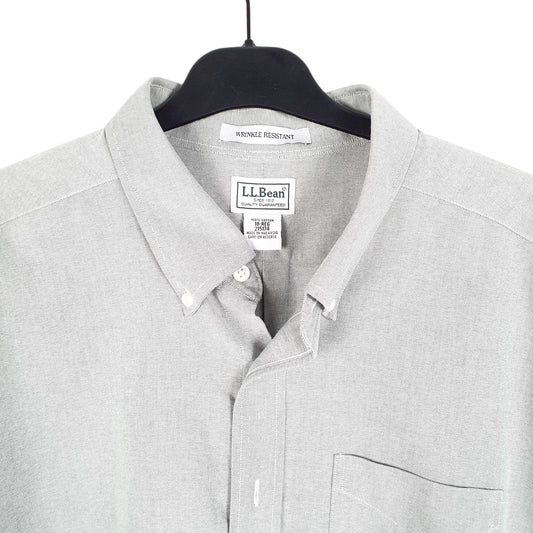 Mens Green L.L.Bean Oxford Short Sleeve Shirt