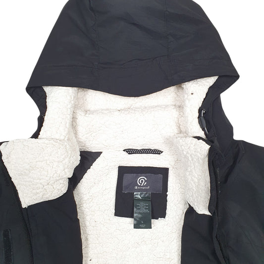 Mens Black Champion Lined Coat