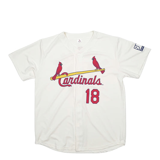 Mens Cream Cardinals MLB Baseball Jersey St Louis Cardinals Short Sleeve T Shirt