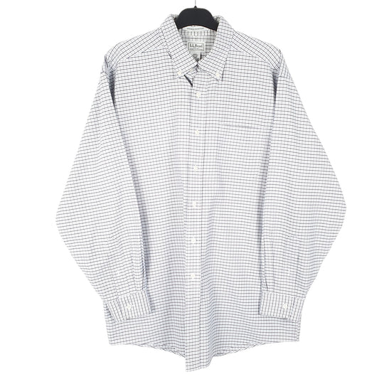 Mens White L.L.Bean Long Sleeve Shirt