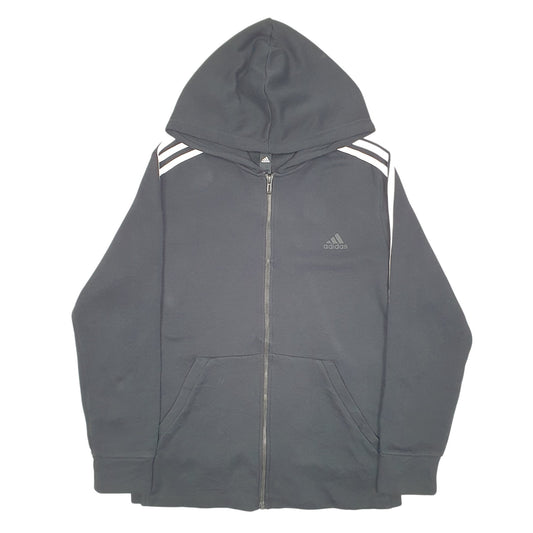 Womens Black Adidas Hoodie Full Zip Jumper