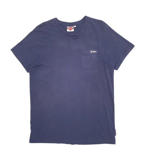 Mens Navy Lee Cooper Pocket Short Sleeve T Shirt