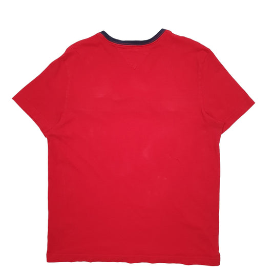 Mens Red Tommy Hilfiger Short Sleeve T Shirt