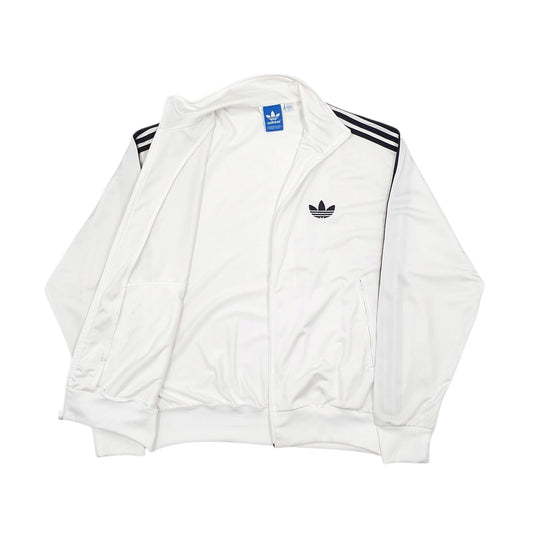 Mens White Adidas Active Wear Full Zip Jumper