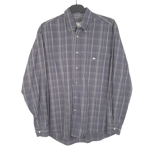 Mens Navy Lacoste Long Sleeve Shirt