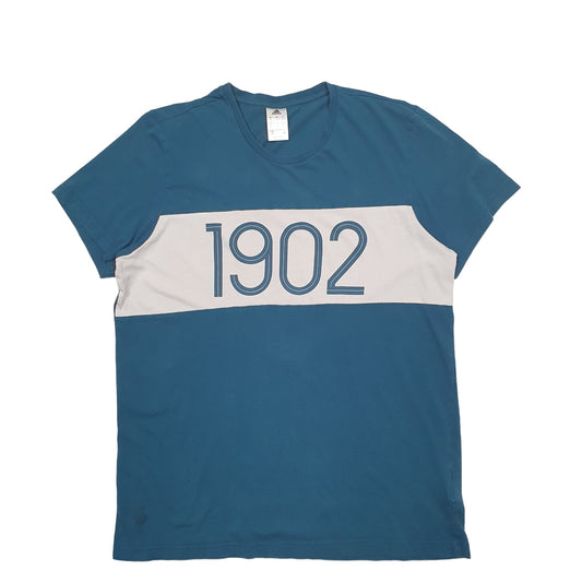 Mens Green Adidas Spellout Short Sleeve T Shirt