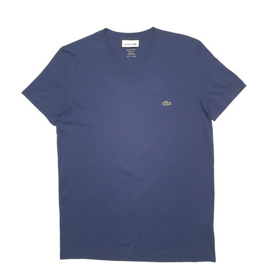 Mens Navy Lacoste Short Sleeve T Shirt