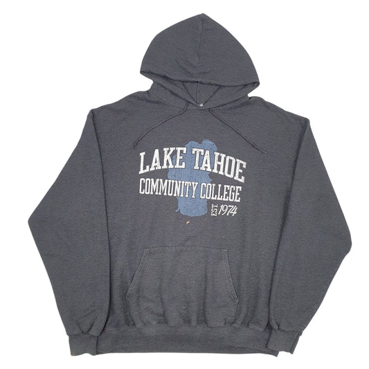 Mens Grey Champion Lake Tahoe Community College Hoodie Jumper