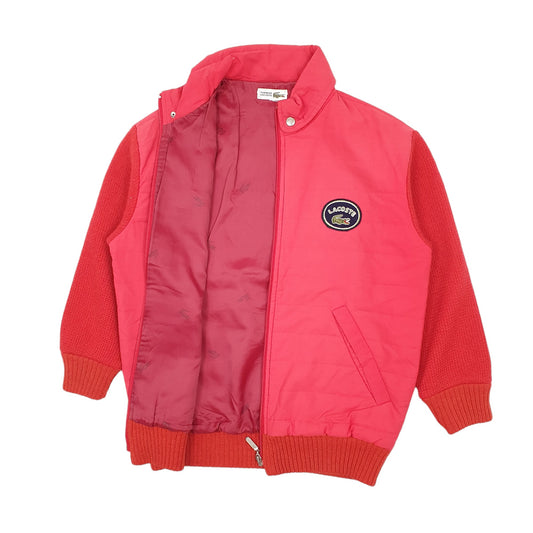 Womens Red Lacoste Quilted Coat