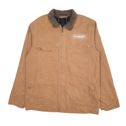 Mens Tan Cornerstone Chore Barn Blanket Lined Coat