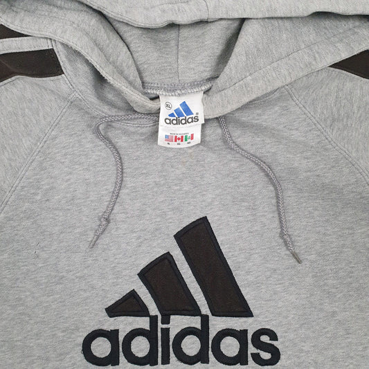 Mens Grey Adidas Hoodie Jumper