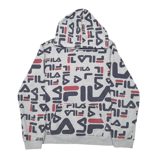 Womens Grey Fila Hoodie Jumper