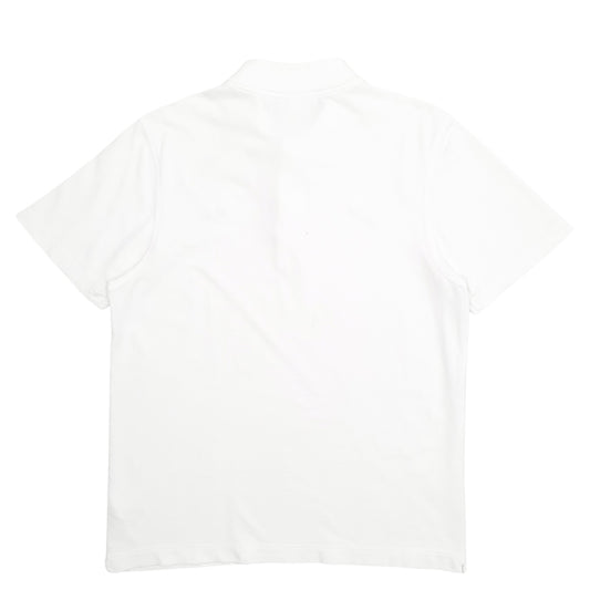 Mens White Lacoste Short Sleeve Polo Shirt