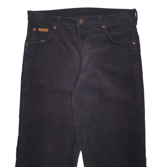 Mens Black Wrangler Corduroy Trousers