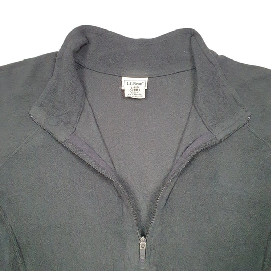 Womens Black L.L.Bean Misses Sweater Quarter Zip Jumper