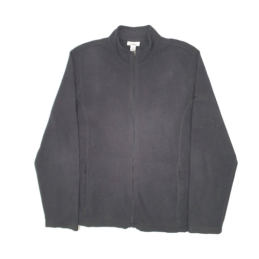 Womens Black LL Bean Full Zip Jumper