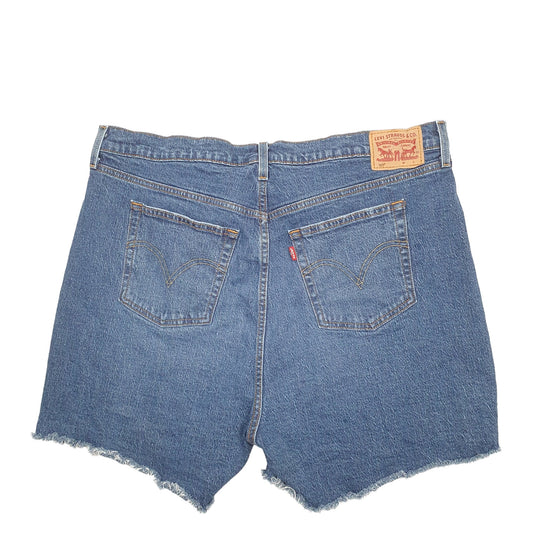 Womens Blue Levis 501 Jorts Denim Shorts