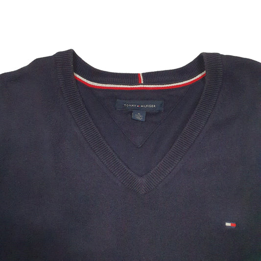 Mens Navy Tommy Hilfiger Knit Crewneck Jumper