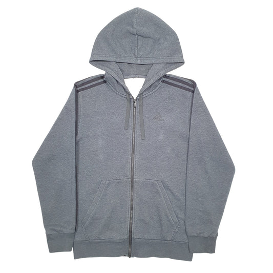 Mens Grey Adidas Full Zip Jumper