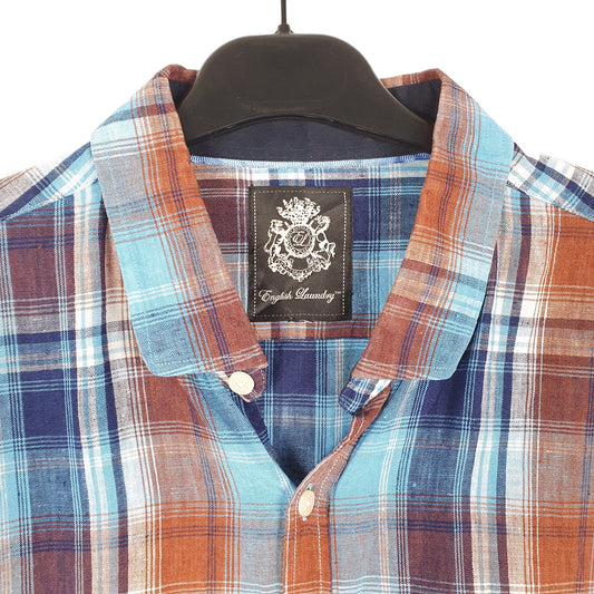 Mens Blue English Laundry Short Sleeve Shirt