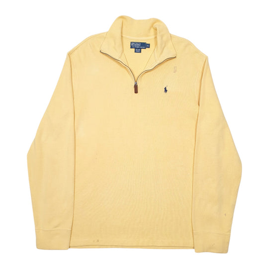 Mens Yellow Polo Ralph Lauren Quarter Zip Jumper