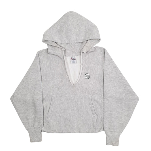 Womens Grey Champion Binghamton University Spellout Reverse Weave Hoodie Jumper