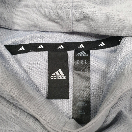 Mens Grey Adidas Active Workout Gym Hoodie Jumper