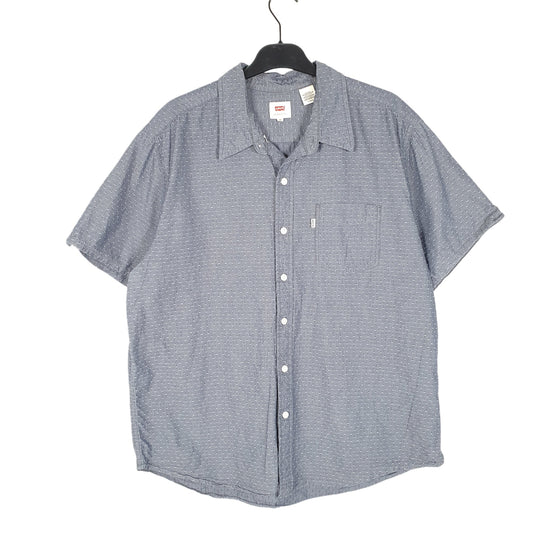 Mens Blue Levis Casual Short Sleeve Shirt