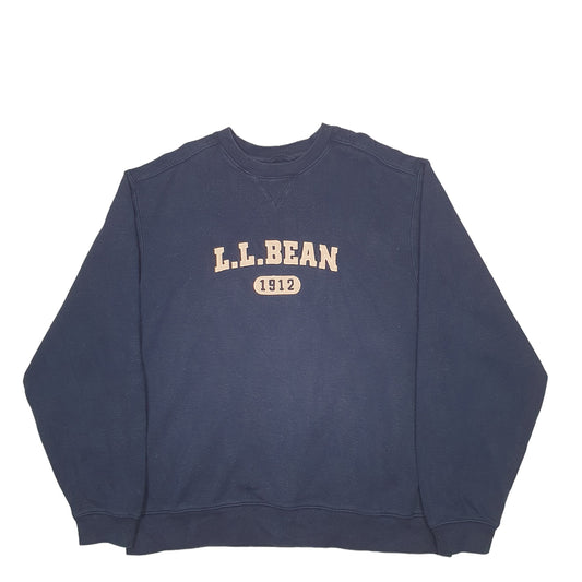 Mens Navy L.L.Bean Spellout Crewneck Jumper