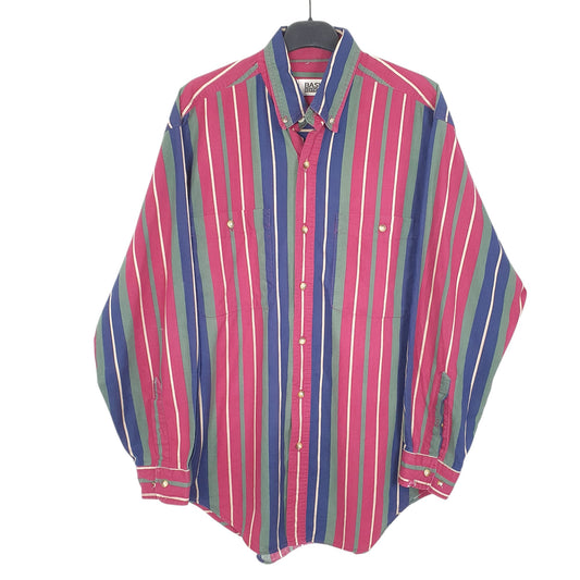 Mens Burgundy Basic Editions Long Sleeve Shirt