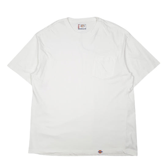 Mens White Dickies Pocket Workwear Short Sleeve T Shirt