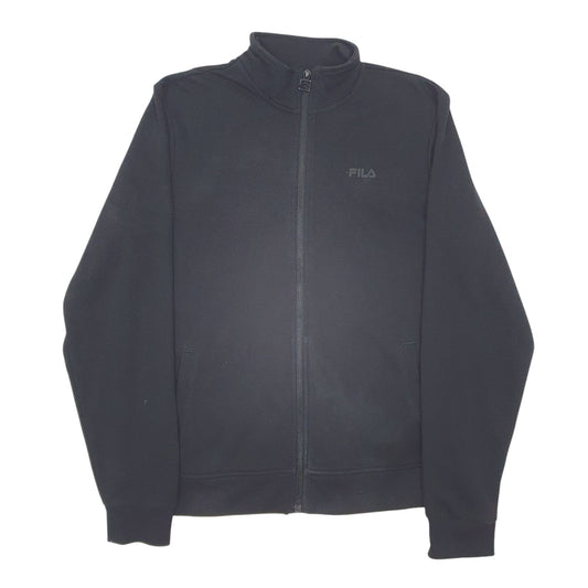 Womens Black Fila Full Zip Jumper