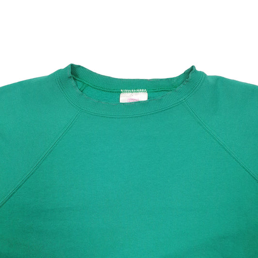 Womens Green Hanes Crewneck Jumper