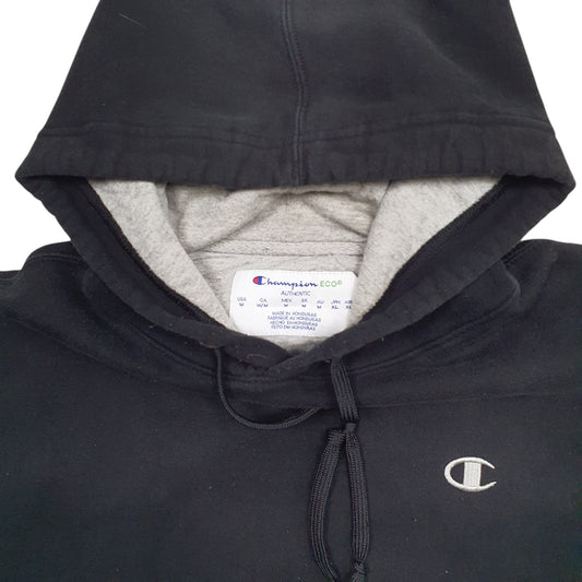 Mens Black Champion Hoodie Jumper