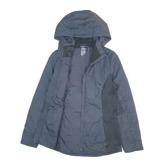 Womens Black Champion Hooded Padded Coat