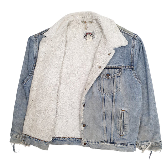 Mens Blue Levis Vintage 90s Sherpa Coat